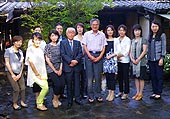 玉の湯 溝口薫平氏と清水先生を囲んで・・